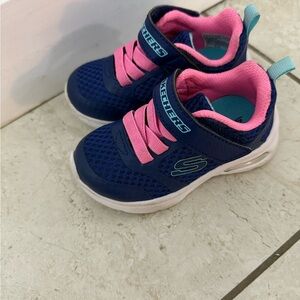 Skechers Kids' Navy and Pink Sneakers
